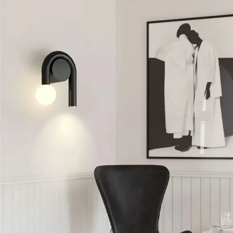 Axyaa LED Wall Lamp Nordic Night Light for Bedroom Living Room Dining Room