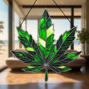 Axyaa Green Leaf Sun Catcher Bohemian Window Decoration Hanging Ornaments