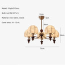 Axyaa Wabi Sabi Wood Chandelier: Elegant Nickel LED Pendant Light for European Home Decor