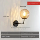 Axyaa Gold Modern Glass Ball LED Wall Sconce for Living Bedroom Decor