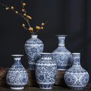 Blue & White Porcelain Vase Axyaa Classic Chinese Ornaments for Home Decor