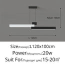 Axyaa LED Linear Pendant Light Dining Chandelier for Kitchen Bar Restaurant Home Decor