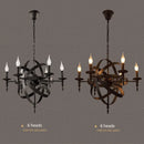 Axyaa Industrial Globe Chandelier for Living Room, Dining Room, Kitchen - Retro Iron Lighting