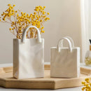 Modern Vase for Home Decor | Axyaa Handbag Shape Vase | White Table Decoration