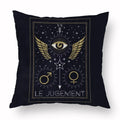 Axyaa Tarot Black Pillowcase 45x45cm for Home Decor and Living Room
