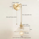 Axyaa Minimalist LED Wall Lamp with Pull Chain Switch