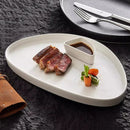 Axyaa Circular Triangle Ceramic Plate Steak Pasta Salad Dessert Molecular Cuisine Tableware