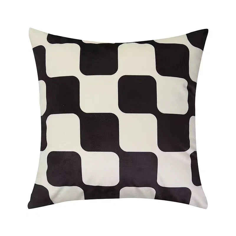 Axyaa Velvet Sofa Pillow Case Soft Fluffy Cushion Cover Modern Simple Style