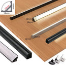 Axyaa V-Type LED Black Aluminum Profile with Milky Cover for Stylish Lighting