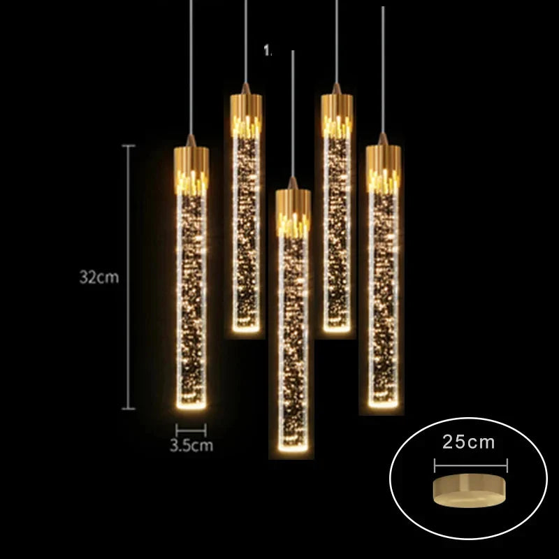 Luxury Crystal Pendant Chandelier by Axyaa for Home Decor and Living Room Lighting