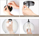 Axyaa Nordic Glass Pendant Lamp Set - Creative Stained Loft Hanging Lights
