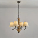 Axyaa Mid-Century Style Woodwork Chandelier for Study, Bedroom, Living Room