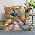 Cute Cat Print Pillowcase by Axyaa - Perfect for Home, Car, and Sofa