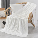Axyaa Cozy Cable Knit Throw Blanket | Soft Knitted Sofa Blanket for Twin Queen Bed