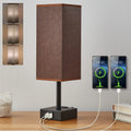 Axyaa Touch Control Table Lamp with USB Charging Ports, 3-Way Dimmable Desk Lamp