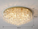 Axyaa Crystal Pendant Chandelier with E14 Holder for Modern Bedroom Lighting
