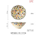Axyaa Retro Double Ear Ceramic Bowls Set for Household Tableware