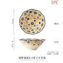 Axyaa Retro Double Ear Ceramic Bowls Set for Household Dining