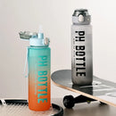 Axyaa Sports Water Bottle with Straw, Large Capacity, Leak-Proof, Portable, Motivational, Outdoor & Travel