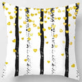 Axyaa Yellow Pink Pattern Square Pillowcase Home Decoration Cushion Cover