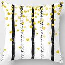Axyaa Yellow Pink Pattern Square Pillowcase Home Decoration Cushion Cover