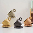 Axyaa Ceramic Coffee Mug & Snack Dish Set for Home Office Tea Drinking