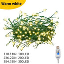 Axyaa Dark Green LED Firecracker Light with 8 Flashing Modes: Christmas Tree Bedroom Ceiling Decor
