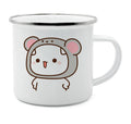 Axyaa Cat Enamel Coffee Mug - Unique Funny Tea Cup for Travel and Home