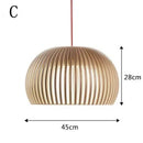 Axyaa Birdcage Pendant Lamp: Handmade Wood, E27 LED Suspension Light for Dining, Bar