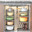 Axyaa Stainless Steel Pot Rack Organizer for Under Cabinet Storage