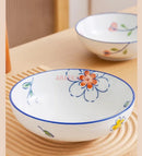 Axyaa 7.5 Inch Ceramic Bowl for Vegetables, Soup, Steamed Eggs, Air Frying, Salads, Noodles