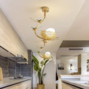 Axyaa Gold Nest Egg Glass Ball Chandelier for Living Room, Dining Room, Kitchen.