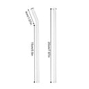 Axyaa Glass Straws - Set of 10 Eco-Friendly Reusable Cocktail Smoothie Bar Accessories