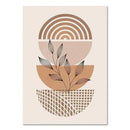 Bohemian Leaf Canvas Poster for Modern Living Room Decor - Axyaa
