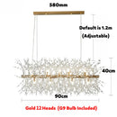 Axyaa Art Crystal Beads Chandelier: Luxury LED Pendant Lighting Fixture.