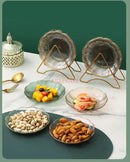 Axyaa Transparent Plastic Fruit Tray - Snack and Dry Fruit Placement Tray