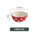 Axyaa Western Pasta Plate Set with Ceramic Coffee Cup, Lid, and Salad Bowl