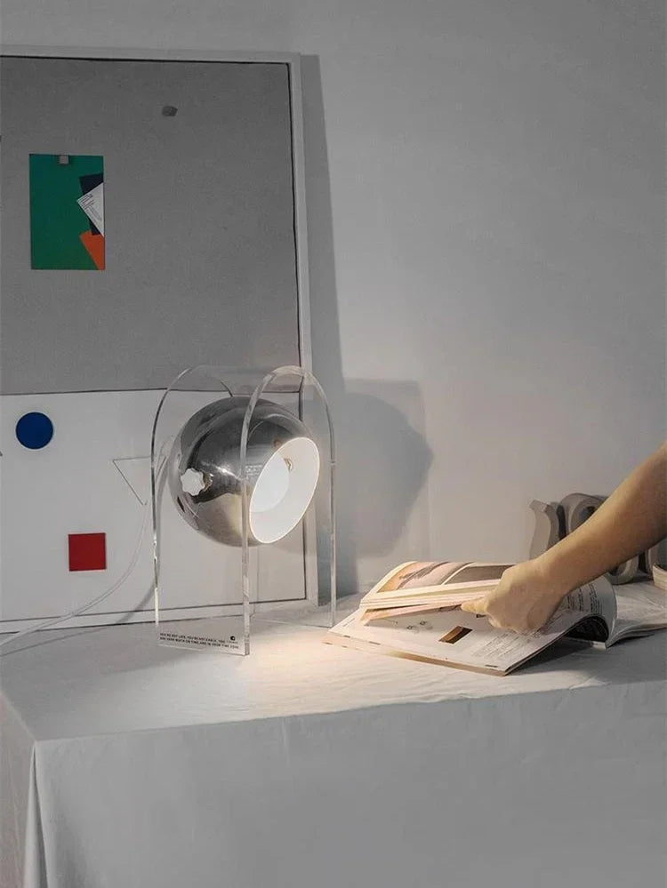 Axyaa Acrylic Bedside Table Lamp for Modern Living Rooms