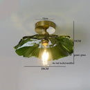 Axyaa Green Glass Copper LED Ceiling Lights for Home Lighting - Bedroom Living Room Balcony Lamp