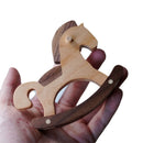 Axyaa Wooden Horse Desktop Ornament Toy - Childhood Happiness in Black Walnut