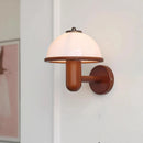 Axyaa Retro Solid Wood Bedside Wall Lamp Nordic Style for Bedroom & Living Room