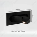 Axyaa LED Wall Lamp with Adjustable Angle and Switch - Modern Minimalist Design