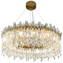 Luxury Crystal Ceiling Chandelier by Axyaa: Elegant LED Indoor Lighting for Living & Dining Room