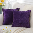 Axyaa Chenille Cushion Cover 45x45 Brown Pillowcase Luxury Decor Sofa Bed Home
