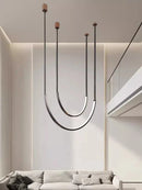 Axyaa Designer Shaped Belt Pendant Light for Modern Living Room and Restaurant
