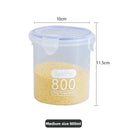 Axyaa Large Capacity Sealed Storage Box Set - Transparent Kitchen Organizer Jars