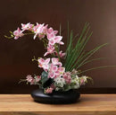 Axyaa Dove Orchid Vase: Ceramic Flower Arrangement Ornaments for Home Office Decor