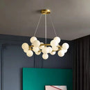 Axyaa Glass Ball LED Bubble Chandelier - Black Gold Pendant Lighting