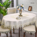 Axyaa Oval Macrame Lace Tablecloth for Dining Wedding Kitchen Party Decor