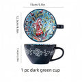 Axyaa 13.5 oz Bohemian Morning Tea Ceramic Coffee Mug for Family, Colleagues, Teachers, Wives, Husbands